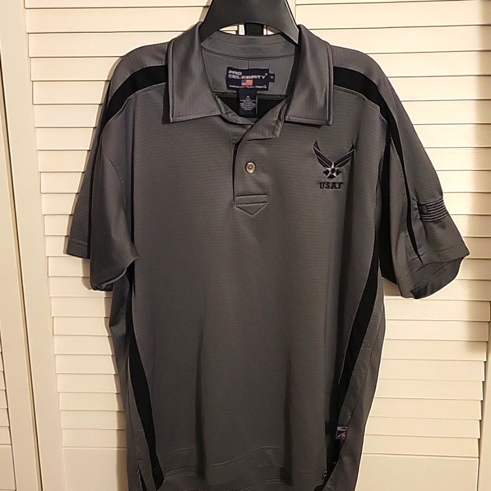 Mens Medium Air Force polo